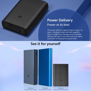 پاوربانک شیائومی مدل 3 Ultra Compact ظرفیت 10000 میلی آمپر ساعت